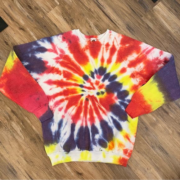 90'S Fruit of the Loom printed sweatshirt, made in the USA, men's L, vintage /eaa391302